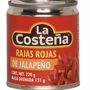 La Costeña Rajas Rojas de Jalapeño 220g